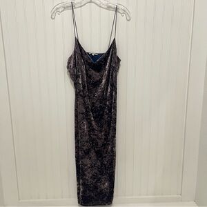 Velvet Spaghetti Strap Slip Dress